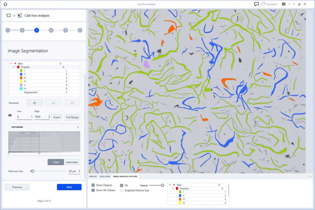 Cast Iron Analysis – image segmentation